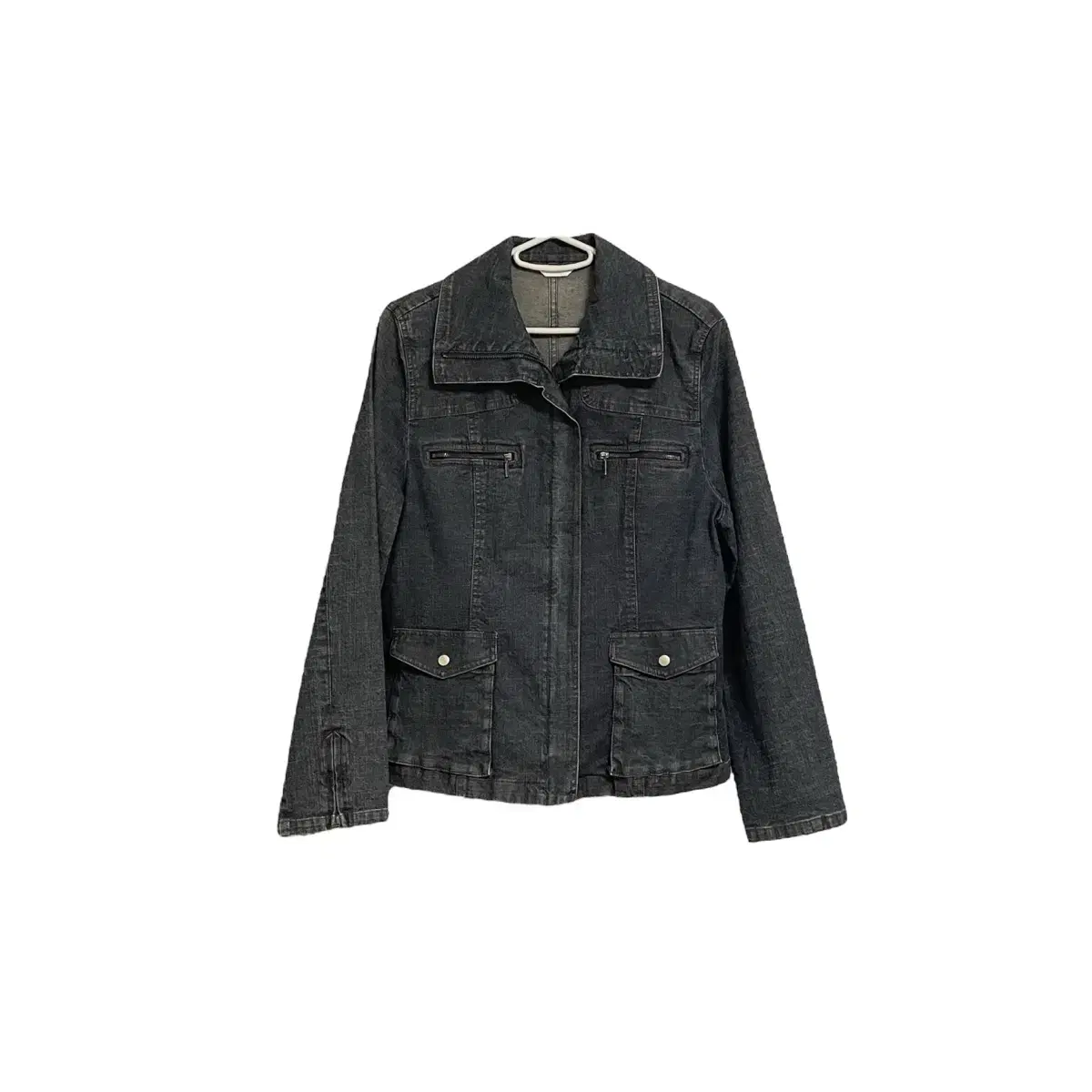 Raw denim black y2k jacket